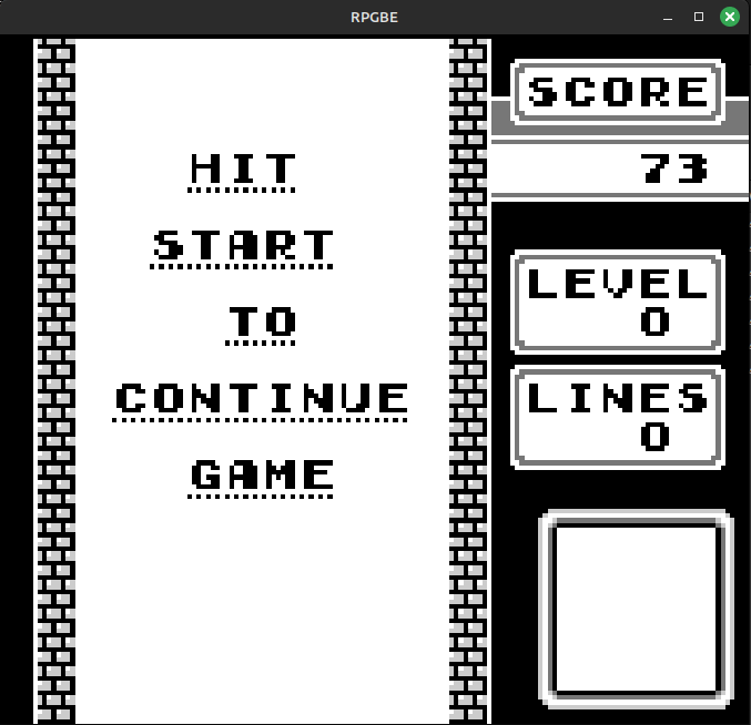 RPGBE Tetris Screenshot